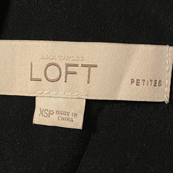 LOFT Sequin Sleeveless Blouse Black Size XS Petite Business Casual Shabby Chic - Picture 7 of 8